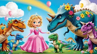 Giant Dinosaurs l Princess With Little Lamb Cartoons l English Cartoons l Hindi cartoon for kids [upl. by Arekahs794]