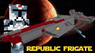 Star Wars The Clone Wars quotRepublic Frigate in Minecraft [upl. by Yordan]