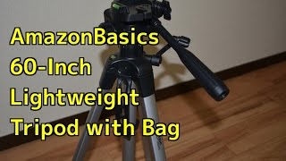 AmazonBasics 60Inch Lightweight Tripod with Bag Amazonベーシック 軽量三脚 150cm キャリングバッグ付 [upl. by Marlon288]