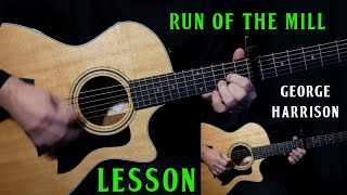 how to play quotRun Of the Millquot on guitar by George Harrison  acoustic guitar lesson tutorial [upl. by Cherice]