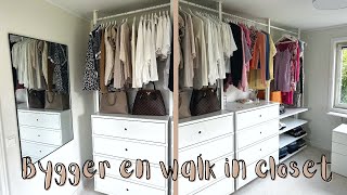 VI BYGGER EN WALK IN CLOSET  IKEA ELVARLI 👗🔨 [upl. by Aylat]