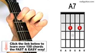 A7  All Guitar Chords  Lesson Series [upl. by Nauqan]