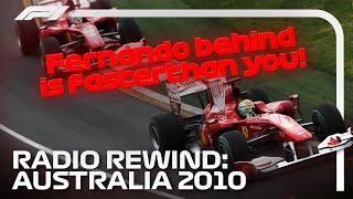 Buttons First McLaren Win  Radio Rewind  2010 Australian Grand Prix [upl. by Ahsinauq]