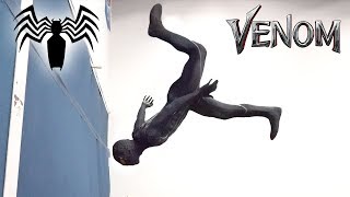 Venom Spiderman Parkour In Real Life black spiderman [upl. by Biancha]