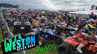 Weston Beach Race 2024 Quads [upl. by Ahseinar504]