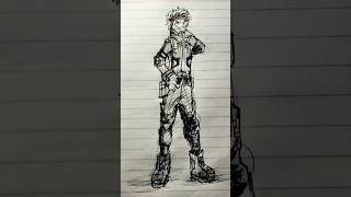 Stickman To Deku 🔥shorts drawing art sketch myheroacademia deku midoriya mha anime sub [upl. by Nahk]