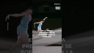 Gimnasta conmueve al presentarse con su pequeña hija shorts [upl. by Garneau]