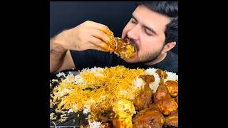 ASMR EATING SPICY CHICKEN CURRY🔥 BASMATI RICE  shorts mukbangnasmreating mukbangasmr asmr [upl. by Yrocaj]