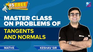 Solving Tangents and Normals JEE Important QuestionsProblems for JEE Mains 2023  Keshav Sir [upl. by Gianna801]