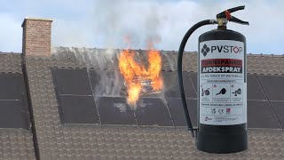 PVSTOP dé oplossing bij brand en kortsluiting  Zonnepaneel afdekspray [upl. by Tatiania]