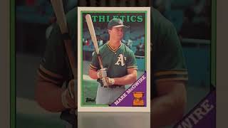 Mark McGwire Big Mac Oakland Athletics A’s 1988 Topps All Star Rookie Cup card MLB steroid HOF [upl. by Eimyaj]