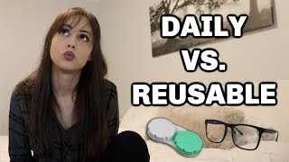 My Experience With Contact Lenses  Daily Vs Reusable [upl. by Herzen]