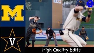 11 Michigan vs 1 Vanderbilt  MLB4 Tournament  2020 College Baseball Highlights [upl. by Judye811]