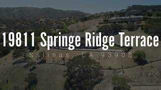 19811 Springe Ridge Terrace Salinas California Real Estate Video [upl. by Aliekahs126]