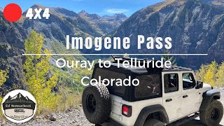 Imogene Pass 4x4 Trail  Difficult Jeep Badge of Honor Ouray to Telluride Colorado [upl. by Raven632]