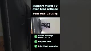 Support mural orientable  poids maximum dune TV sur un support à bras articulé tv wallmounted [upl. by Vine]