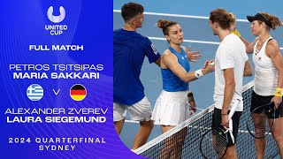 TsitsipasSakkari v ZverevSiegemund Full Match  United Cup 2024 Quarterfinal [upl. by Aldercy170]