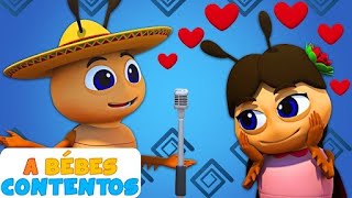 ABC Español  La Cucaracha Canción para niños con muchas más canciones infantiles A Bebés Contentos [upl. by Anoval209]