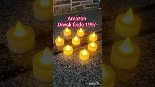 Amazon flameless lights for 199 light candle diwali festival shorts youtubeshorts [upl. by Nohtan761]