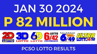 Lotto Result January 30 2024 9pm PCSO [upl. by Yart]