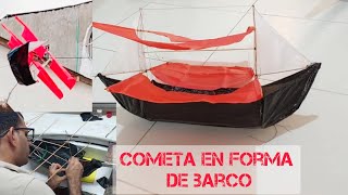 Como hacer una cometa en forma de barco [upl. by Ennaj]