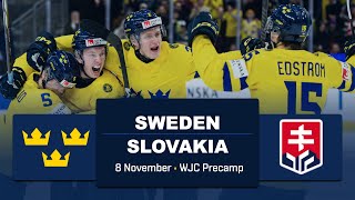 Sweden  Slovakia 52  World Juniors Precamp [upl. by Jerrylee]