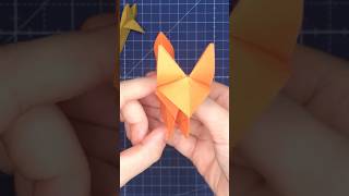 Einfacher Origami Fuchs für den Herbst 🦊 Kreative Bastelidee für Kinder  Origami Fox [upl. by Burnie]