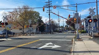 Atlantic Ave level crossing Point Pleasant Beach NJ [upl. by Thatcher592]