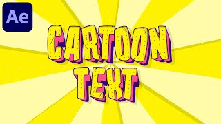 Create Cartoon Text Animation in After Effects After Effects Tutorial  No Plugins Required [upl. by Ruzich326]