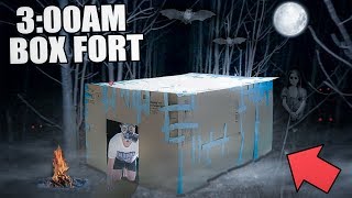 300 AM BOX FORT CHALLENGE 😱 EXTREMELY SCARY [upl. by Olocin]