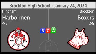 Brockton High School Boys Basketball vs Hingham 12424 [upl. by Dermot]