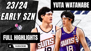 YUTA WATANABE Early SZN Highlights 202324  Phoenix Suns [upl. by Ylluz]