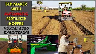 BED MAKER With Automatic Fertilizer Hopper  बेड बनवण्याचे यंत्र  Tractor Bed maker machine [upl. by Cormack]