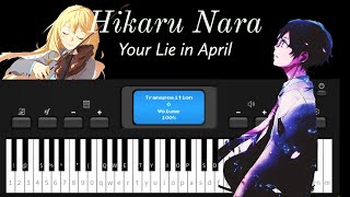 Virtual Piano Hikaru Nara  Your Lie In April Theisther Arr [upl. by Aksehcnarf]