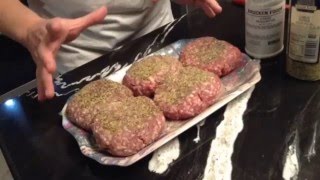 Thick and Juicy Hamburgers on the grill [upl. by Poirer]