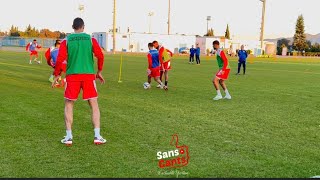 الجزيري يحرج الخنيسي ولقطة طريفة بين السخيري والجويني في تدريبات المنتخب التونسي [upl. by Amary911]