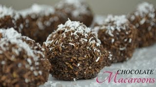 Easy No Bake Chocolate Macaroons  Raw Vegan Recipe [upl. by Inahet]