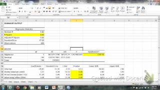 Multiple Regression Interpretation in Excel [upl. by Aniz262]