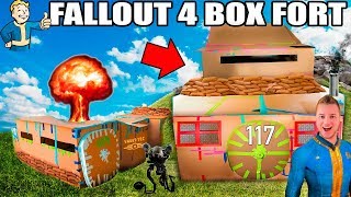 TWO STORY FALLOUT 4 BOX FORT VAULT📦 ☢️ 24 Hour Challenge NERF Electricity amp More [upl. by Yllil691]