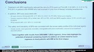 ASCO 2024  LBA105 The DREAMM8 study [upl. by Jeno]