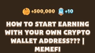 Memefi Video Code today  HOW TO START EARNING WITH YOUR OWN CRYPTO WALLET ADDRESS  MEMEFI [upl. by Elorak]