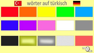 türkisch lernen  farben auf türkisch [upl. by Cimbura788]