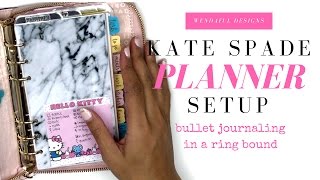 Kate Spade Planner Setup  Bullet Journaling in a Ring Bound [upl. by Riccardo]