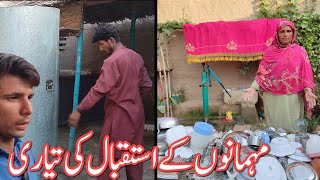 Mehmano Ke Istiqbaal Ki Tayari  Village Woman Life And Routine Work Preparing House For Guests [upl. by Mercedes]