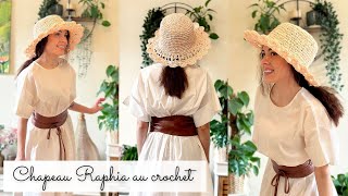 Comment faire un chapeau au crochet  Taille enfant à adulte ✨Tuto facile rapide 🧶 Raphia Capeline [upl. by Alberta]