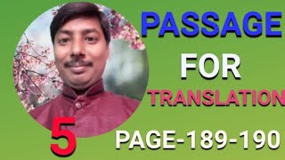 Bengali To English TranslationDuffampDutt Class 52024Passage For Translation Page 189190 [upl. by Ennairam]