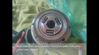 Yamaha XVS1100 DragStar Starter Clutch Replacement  Part 2 [upl. by Anyela]