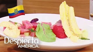 Receta de ceviche ecuatoriano de atún con mango y maracuyá [upl. by Ahseat]