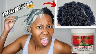 I TRIED BENTONITE CLAY MY ON 4C NATURAL HAIR AZTEC HEALING CLAY [upl. by Homere300]