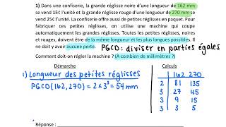 Résolutions de problèmes PPCM et PGCD [upl. by Aerdnek]